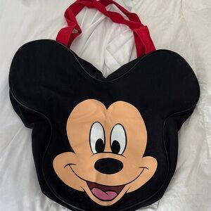 Mickey Mouse Black Tote Bag with Red Handles Large